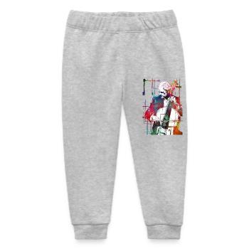 Doubble-Bass-Musikkunst - Baby Organic Jogginghose Baby Tumbler von Stanley/Stella - Grau meliert - Vorne