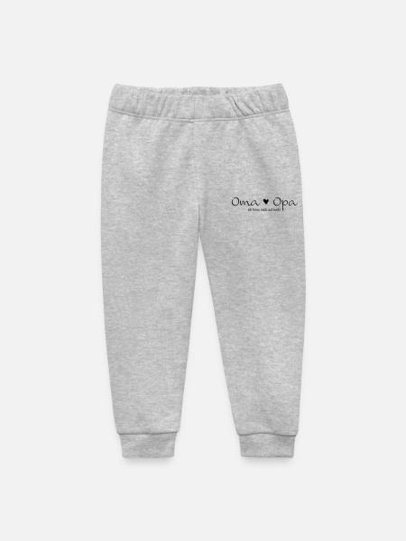 Oma Opa ich freue mich auf euch - Baby Organic Jogginghose Baby Tumbler von Stanley/Stella - Grau meliert