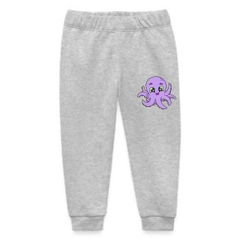 Octopus Kraken Kids Child Baby Sea Creatures - Baby Organic Sweatpants by Stanley/Stella - heather grey - Front