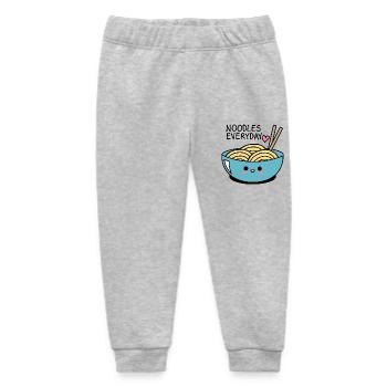 Noodles every day - sweet and kawaii noodles - Baby Organic Sweatpants by Stanley/Stella - heather grey - Front
