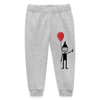 Birthday Balloon - Baby Organic Sweatpants by Stanley/Stella - heather grey - Front