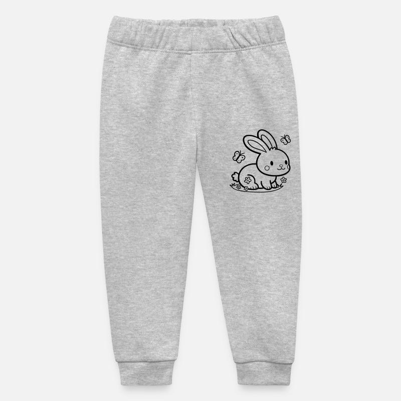 Lapin mignon Lapin - Pantalon de jogging bébé bio Stanley/Stella - gris chiné
