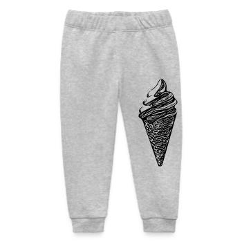 Cooles Softeis in Waffel - Baby Organic Jogginghose Baby Tumbler von Stanley/Stella - Grau meliert - Vorne
