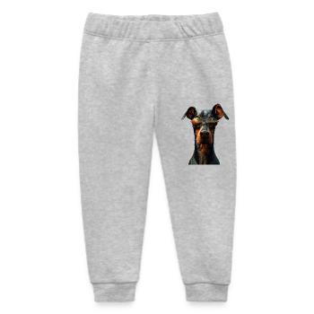 Dobermann Hunde Motiv Wachhund Stolze Dobermänner - Baby Organic Jogginghose Baby Tumbler von Stanley/Stella - Grau meliert - Vorne