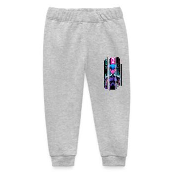 Woman geometric ninja cyborg symbol - Baby Organic Sweatpants by Stanley/Stella - heather grey - Front