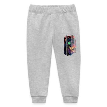 Geometric Werewolf Woman - Baby Organic Sweatpants by Stanley/Stella - heather grey - Front