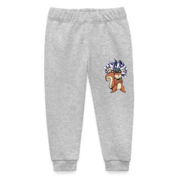 Austria Tyrol Tyrolean Flowers Eichhorn Children - Baby Organic Sweatpants by Stanley/Stella - heather grey - Front