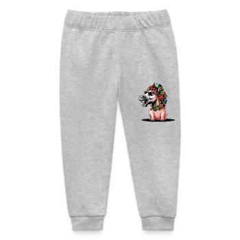 Fantasy Horses Pig Horse Funny Funny Kids - Baby Organic Sweatpants by Stanley/Stella - heather grey - Front