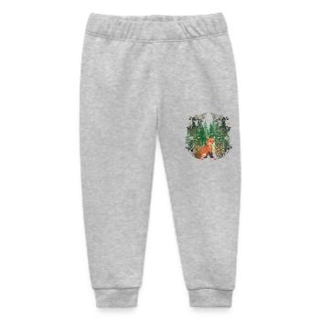 Foxes, Foxes, Forest, Forest Animals, Forest Dwellers - Baby Organic Sweatpants by Stanley/Stella - heather grey - Front