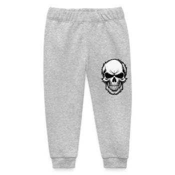 Rockmusik Totenkopf - Baby Organic Jogginghose Baby Tumbler von Stanley/Stella - Grau meliert - Vorne