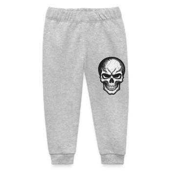 Rockmusik Totenkopf - Baby Organic Jogginghose Baby Tumbler von Stanley/Stella - Grau meliert - Vorne