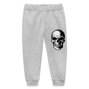 Rockmusik Totenkopf - Baby Organic Jogginghose Baby Tumbler von Stanley/Stella - Grau meliert - Vorne