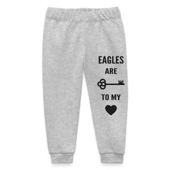 Eagles are the key to my heart - Baby Organic Sweatpants by Stanley/Stella - heather grey - Front
