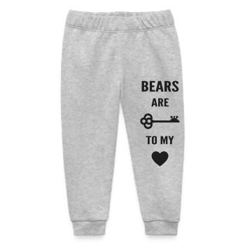 Bären sind der Schlüssel zu meinem Herzen - Baby Organic Jogginghose Baby Tumbler von Stanley/Stella - Grau meliert - Vorne