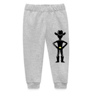 Cowboy - Baby Organic Sweatpants by Stanley/Stella - heather grey - Front