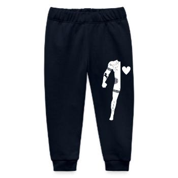 Liebeskrieger Figur 11 Gregor Jell Design - Baby Organic Jogginghose Baby Tumbler von Stanley/Stella - Navy - Vorne