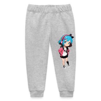 Street Art Girl 23242 - Baby Organic Sweatpants by Stanley/Stella - heather grey - Front
