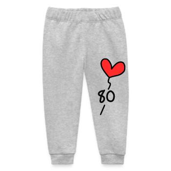 EIGHTY YEARS OLD. anniversary. HAPPY BIRTHDAY. HAPPY ANNIV - Baby Organic Sweatpants by Stanley/Stella - heather grey - Front