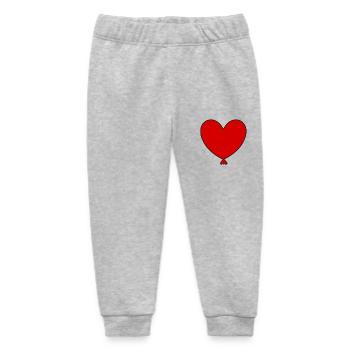 Red Heart - Baby Organic Sweatpants by Stanley/Stella - heather grey - Front