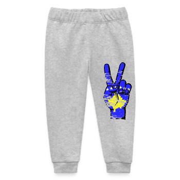 Kosovo Flagge Frieden Victory Symbol used - Baby Organic Jogginghose Baby Tumbler von Stanley/Stella - Grau meliert - Vorne