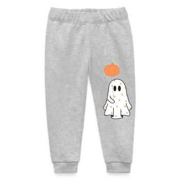 Cute Heart Ghost - Baby Organic Sweatpants by Stanley/Stella - heather grey - Front