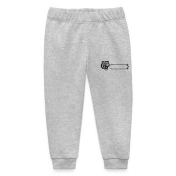 Tiger - Surname, First Name - Baby Organic Sweatpants by Stanley/Stella - heather grey - Front