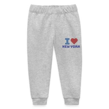 I LOVE NEW YORK - Baby Organic Sweatpants by Stanley/Stella - heather grey - Front