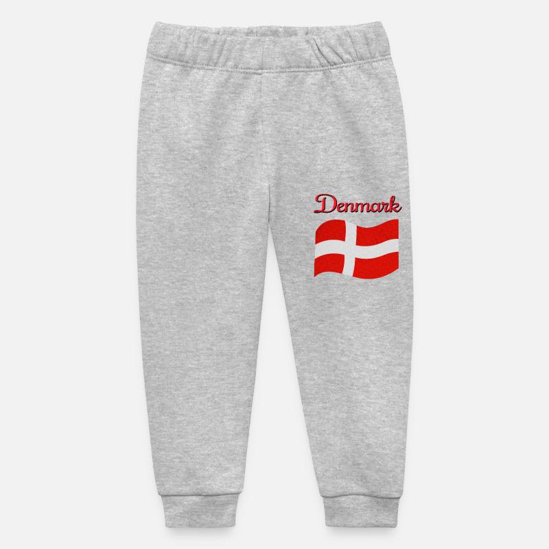 Drapeau du Danemark - Pantalon de jogging bébé bio Stanley/Stella - gris chiné