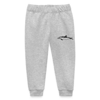 Cute Dolphin - Toothed Whale - Marine Mammals - Baby Organic Sweatpants by Stanley/Stella - heather grey - Front