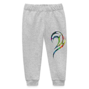 Gothic tattoo yellow green marbled - Baby Organic Sweatpants by Stanley/Stella - heather grey - Front