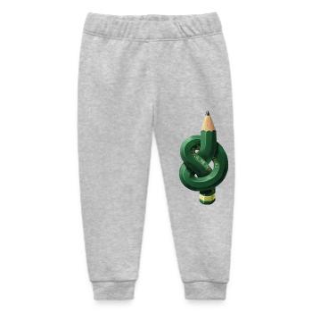Pencil with knots - Baby Organic Sweatpants by Stanley/Stella - heather grey - Front