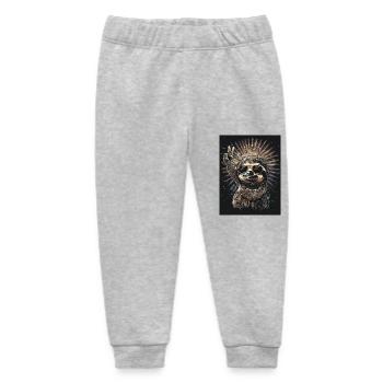 Retro Faultier - Baby Organic Jogginghose Baby Tumbler von Stanley/Stella - Grau meliert - Vorne