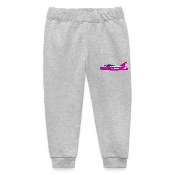 Flugzeug Pink - Baby Organic Jogginghose Baby Tumbler von Stanley/Stella - Grau meliert - Vorne