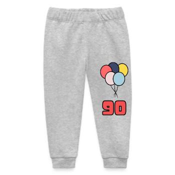 90. 90 YEARS. 90TH ANNIVERSARY. BIRTHDAY 90 YEARS. - Baby Organic Sweatpants by Stanley/Stella - heather grey - Front