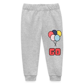 60. 60 YEARS. 60TH ANNIVERSARY. BIRTHDAY 60 YEARS. - Baby Organic Sweatpants by Stanley/Stella - heather grey - Front