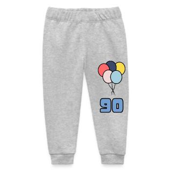 90. 90 YEARS. 90TH ANNIVERSARY. BIRTHDAY 90 YEARS. - Baby Organic Sweatpants by Stanley/Stella - heather grey - Front