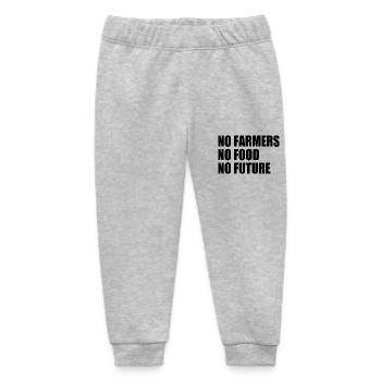 no farmers no food no future - Baby Organic Sweatpants by Stanley/Stella - heather grey - Front