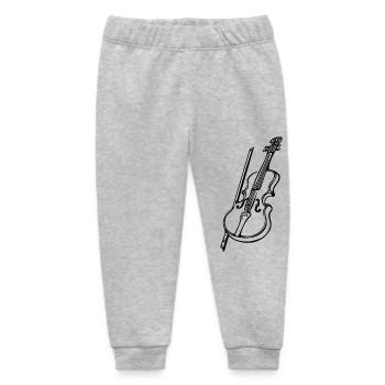 Antike Geige mit Geigenbogen - Baby Organic Jogginghose Baby Tumbler von Stanley/Stella - Grau meliert - Vorne