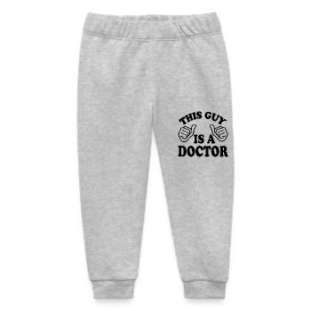 this guy is a doctor - Baby Organic Sweatpants by Stanley/Stella - heather grey - Front