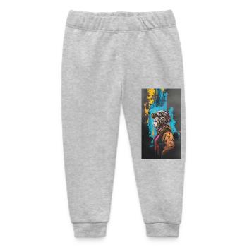Graffiti Cyborg - Baby Organic Sweatpants by Stanley/Stella - heather grey - Front