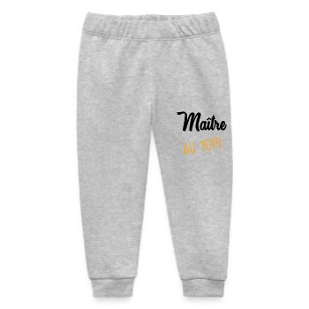 MASTER. MASTER. THANK YOU. THANK YOU MASTER - Baby Organic Sweatpants by Stanley/Stella - heather grey - Front