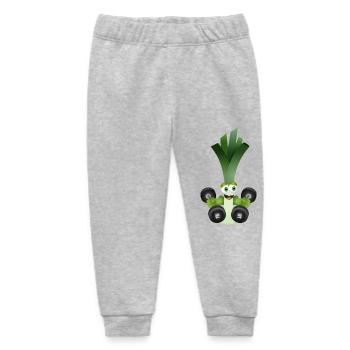 Eine Stange Lauch mit Hanteln beim trainieren - Baby Organic Jogginghose Baby Tumbler von Stanley/Stella - Grau meliert - Vorne