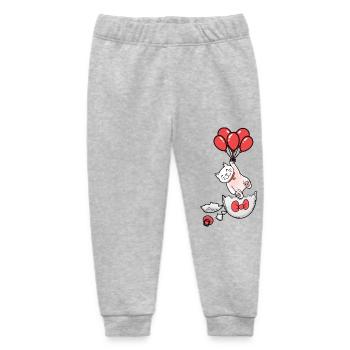 Cat Birth Eggshell Balloons Kids Baby - Baby Organic Sweatpants by Stanley/Stella - heather grey - Front