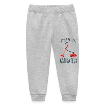 I can't I have a vacuum cleaner - Baby Organic Sweatpants by Stanley/Stella - heather grey - Front