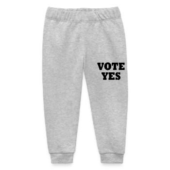 Vote yes - Baby Organic Jogginghose Baby Tumbler von Stanley/Stella - Grau meliert - Vorne