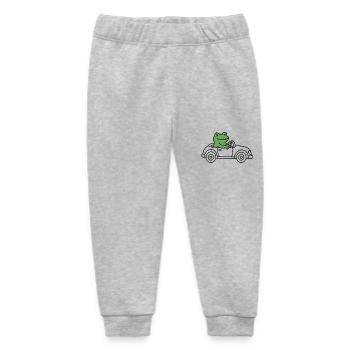 Frog in the car - Baby Organic Sweatpants by Stanley/Stella - heather grey - Front