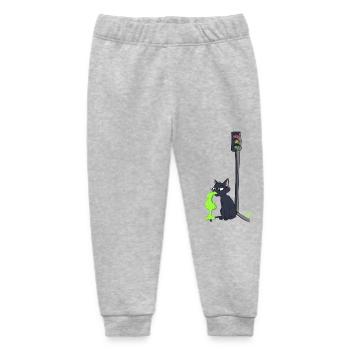 Sick Cat Viazoo - Baby Organic Jogginghose Baby Tumbler von Stanley/Stella - Grau meliert - Vorne