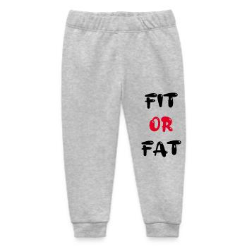 fit or fat - Baby Organic Sweatpants by Stanley/Stella - heather grey - Front