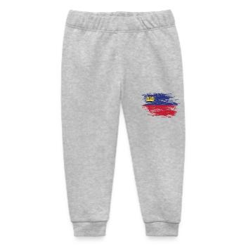 Liechtenstein flag used - Baby Organic Sweatpants by Stanley/Stella - heather grey - Front