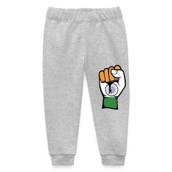 Indien Flagge Faust - Baby Organic Jogginghose Baby Tumbler von Stanley/Stella - Grau meliert - Vorne